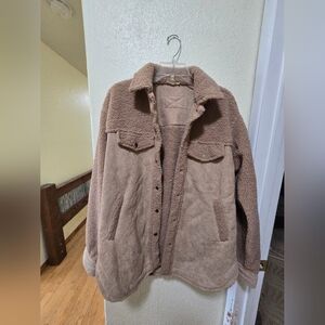 LA MIEL Brown Sherpa Jacket